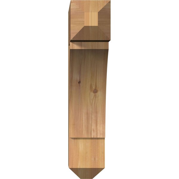 Thorton Craftsman Smooth Bracket, Western Red Cedar, 5 1/2W X 22D X 26H